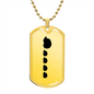Mama Hedgehog With 4 Hoglets - 18k Gold Finished Luxury Dog Tag Necklace