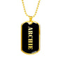Archie v2 - 18k Gold Finished Luxury Dog Tag Necklace