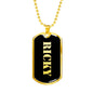 Ricky v2 - 18k Gold Finished Luxury Dog Tag Necklace