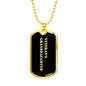 Veteran's Granddaughter v2 - 18k Gold Finished Luxury Dog Tag Necklace