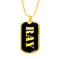 Ray v2 - 18k Gold Finished Luxury Dog Tag Necklace