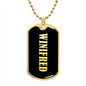Winifred v02 - 18k Gold Finished Luxury Dog Tag Necklace