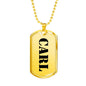 Carl - 18k Gold Finished Luxury Dog Tag Necklace