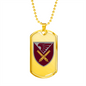 148th Self-Propelled Howitzer Battalion (Ukraine) - 18k Gold Finished Luxury Dog Tag Necklace