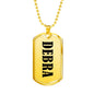 Debra v01 - 18k Gold Finished Luxury Dog Tag Necklace