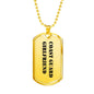 Coast Guard Girlfriend - 18k Gold Finished Luxury Dog Tag Necklace