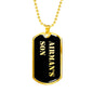 Airman's Son v2 - 18k Gold Finished Luxury Dog Tag Necklace