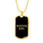 Boston Girl v2 - 18k Gold Finished Luxury Dog Tag Necklace
