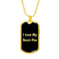 Love My Bossi-Poo v5 - 18k Gold Finished Luxury Dog Tag Necklace