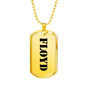 Floyd - 18k Gold Finished Luxury Dog Tag Necklace