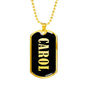 Carol v02 - 18k Gold Finished Luxury Dog Tag Necklace