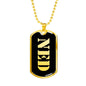 Ned v2 - 18k Gold Finished Luxury Dog Tag Necklace