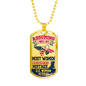Woman Veteran - 18k Gold Finished Luxury Dog Tag Necklace