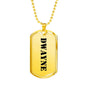 Dwayne - 18k Gold Finished Luxury Dog Tag Necklace