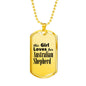Australian Shepherd - 18k Gold Finished Luxury Dog Tag Necklace