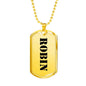 Robin - 18k Gold Finished Luxury Dog Tag Necklace
