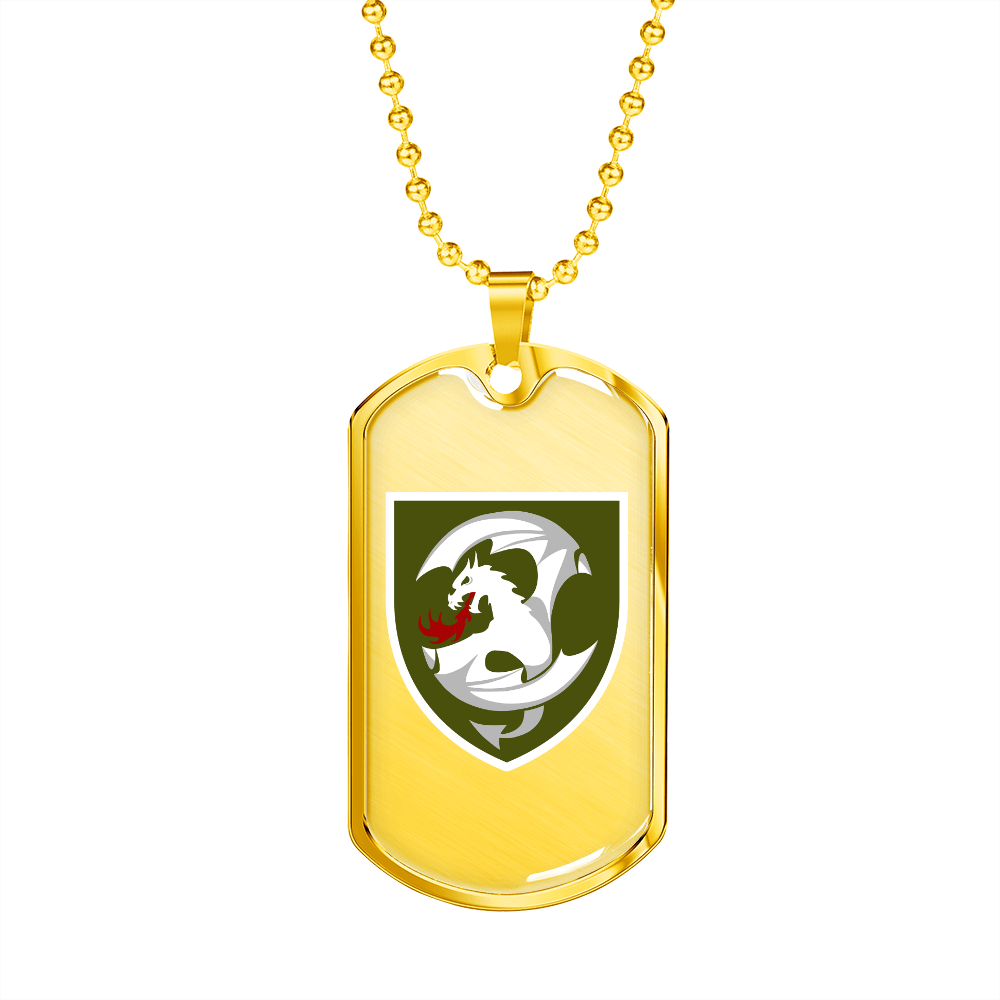 12th Army Aviation Brigade (Ukraine) - 18k Gold Finished Luxury Dog Tag Necklace