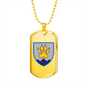15th Mountain Assault Battalion (Ukraine) - 18k Gold Finished Luxury Dog Tag Necklace