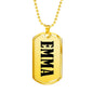 Emma v01 - 18k Gold Finished Luxury Dog Tag Necklace