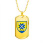 56th Motorized Infantry Brigade (Ukraine) - 18k Gold Finished Luxury Dog Tag Necklace