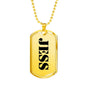 Jess - 18k Gold Finished Luxury Dog Tag Necklace