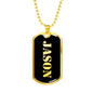 Jason v2 - 18k Gold Finished Luxury Dog Tag Necklace