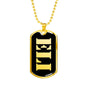 Eli v2 - 18k Gold Finished Luxury Dog Tag Necklace