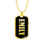 Emily v02 - 18k Gold Finished Luxury Dog Tag Necklace