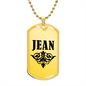Jean v01a - 18k Gold Finished Luxury Dog Tag Necklace
