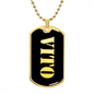 Vito v2 - 18k Gold Finished Luxury Dog Tag Necklace