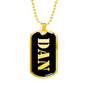 Dan v2 - 18k Gold Finished Luxury Dog Tag Necklace