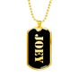 Joey v2 - 18k Gold Finished Luxury Dog Tag Necklace