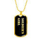 Soldier's Girl v2 - 18k Gold Finished Luxury Dog Tag Necklace
