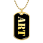 Art v2 - 18k Gold Finished Luxury Dog Tag Necklace