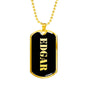 Edgar v2 - 18k Gold Finished Luxury Dog Tag Necklace