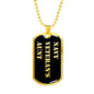 Navy Veteran's Aunt v2 - 18k Gold Finished Luxury Dog Tag Necklace