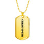 Christopher - 18k Gold Finished Luxury Dog Tag Necklace