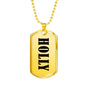 Holly v01 - 18k Gold Finished Luxury Dog Tag Necklace