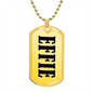 Effie v01 - 18k Gold Finished Luxury Dog Tag Necklace