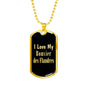 Love My Bouvier des Flandres v2 - 18k Gold Finished Luxury Dog Tag Necklace