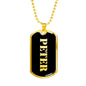 Peter v2 - 18k Gold Finished Luxury Dog Tag Necklace