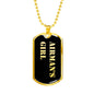 Airman's Girl v2 - 18k Gold Finished Luxury Dog Tag Necklace