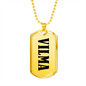 Vilma v01 - 18k Gold Finished Luxury Dog Tag Necklace