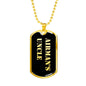 Airman's Uncle v2 - 18k Gold Finished Luxury Dog Tag Necklace