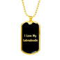 Love My Labradoodle v5 - 18k Gold Finished Luxury Dog Tag Necklace