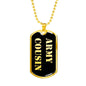 Army Cousin v2 - 18k Gold Finished Luxury Dog Tag Necklace