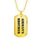 Airman's Brother - 18k Gold Finished Luxury Dog Tag Necklace