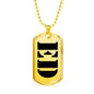 Ed - 18k Gold Finished Luxury Dog Tag Necklace