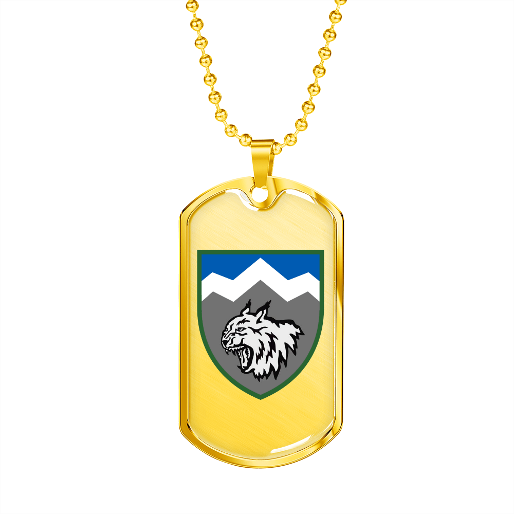 108th Mountain Assault Battalion (Ukraine) - 18k Gold Finished Luxury Dog Tag Necklace