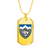 108th Mountain Assault Battalion (Ukraine) - 18k Gold Finished Luxury Dog Tag Necklace